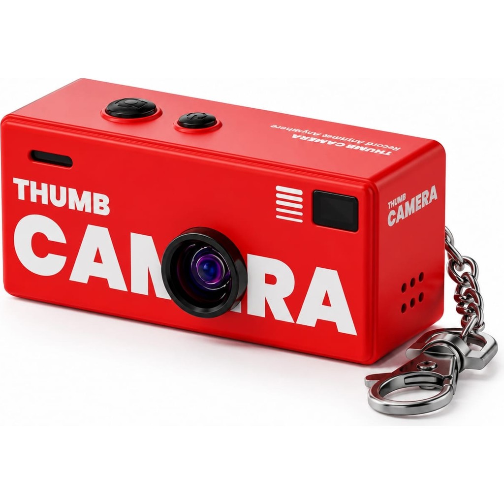 Beemen G6 Thumb Camera Mini Anahtarlık Kamera 1080P Hd Video Kayıtlı Retro Tasarım Taşınabilir Mini Dijital Kamera - Kırmızı Diğer Fiyatı