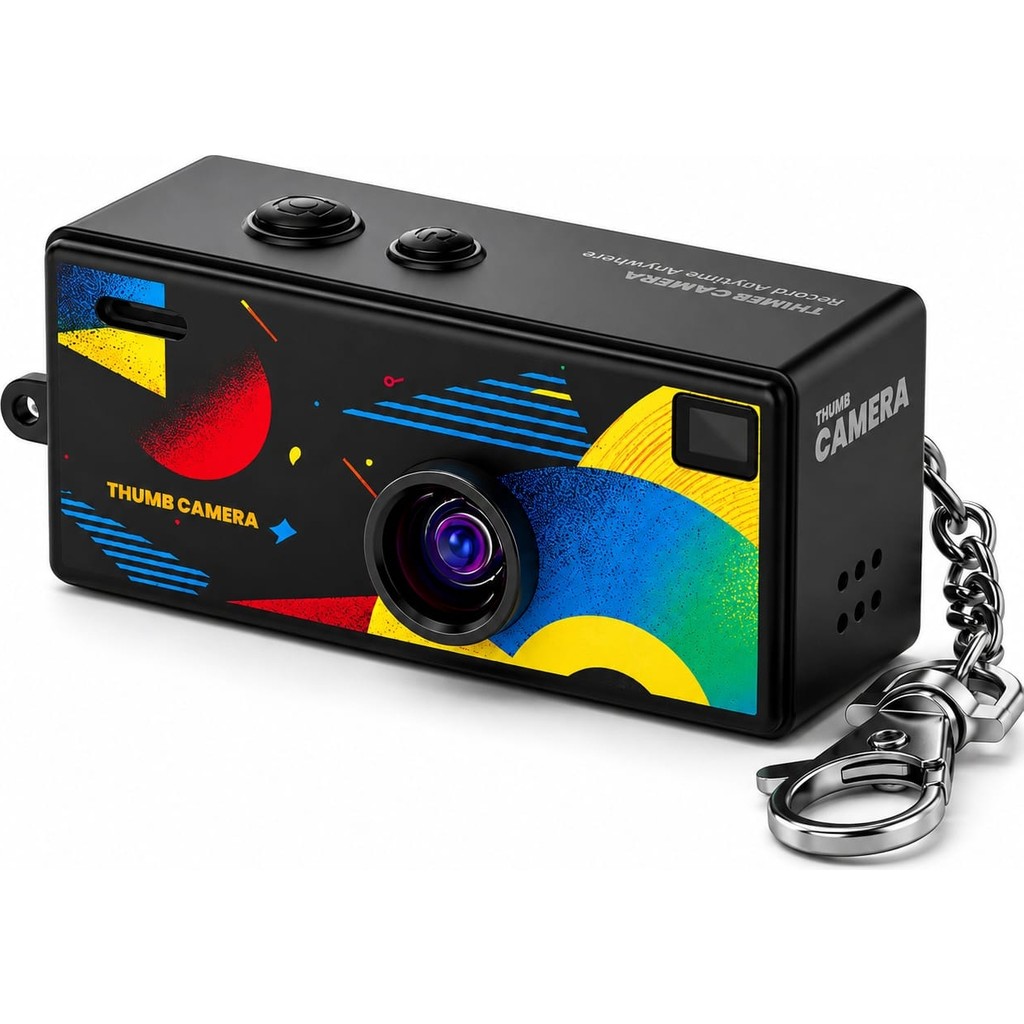 Beemen G6 Thumb Camera Mini Anahtarlık Kamera 1080P Hd Video Kayıtlı Retro Tasarım Taşınabilir Mini Dijital Kamera - Siyah Diğer Fiyatı