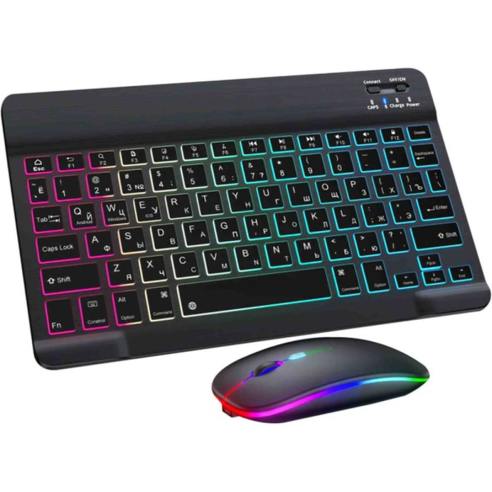 Beemen Mini Rgb Klavye ve Mouse Set Tablet Telefon Laptop Uyumlu Bluetooth Destekli Uzun Şarj Süreli - Siyah Klavye - Mouse Fiyatı