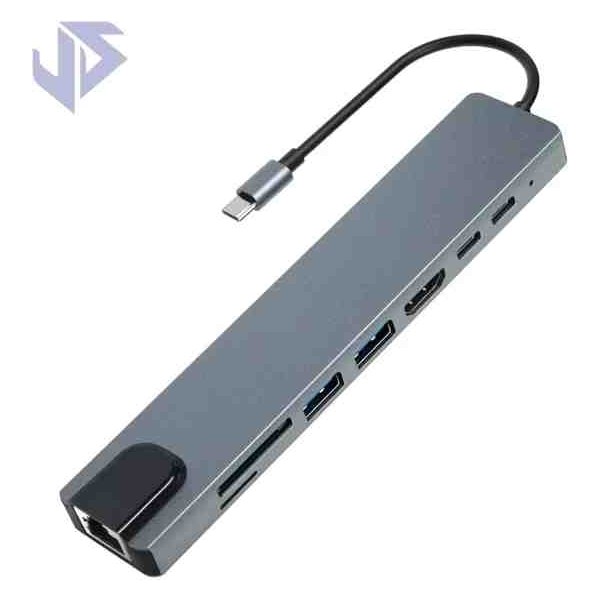 Beemen USB Çoklayıcı 8in1 Hub Type-C 4K HDMI Adaptör 4 Port USB 3.0 Okuyucu Bilgisayar Çevirici ve Adaptörü Fiyatı
