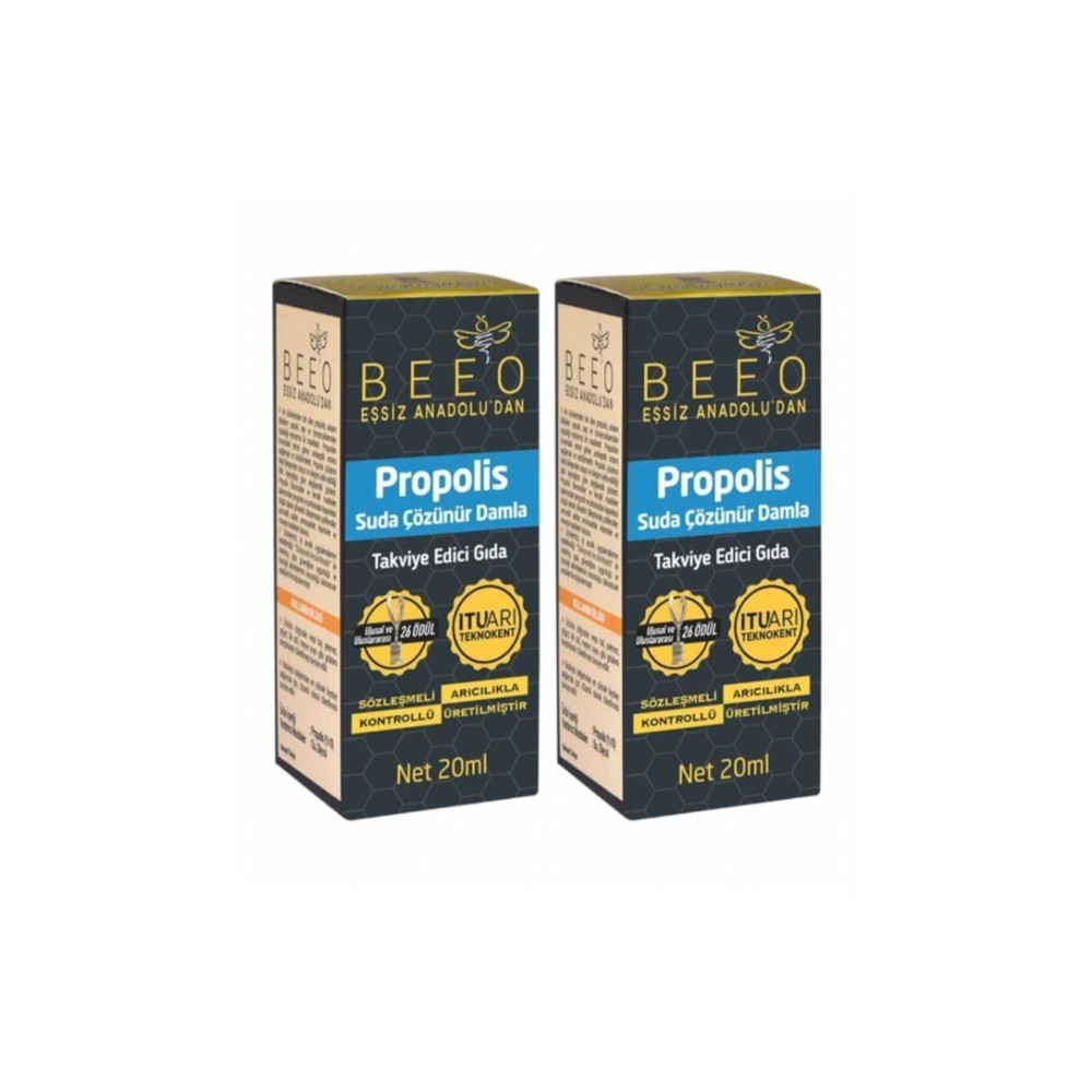 BEEO Suda Çözünebilir Sıvı Propolis Damlası 20 Ml - 2 Adet Gıda Fiyatı