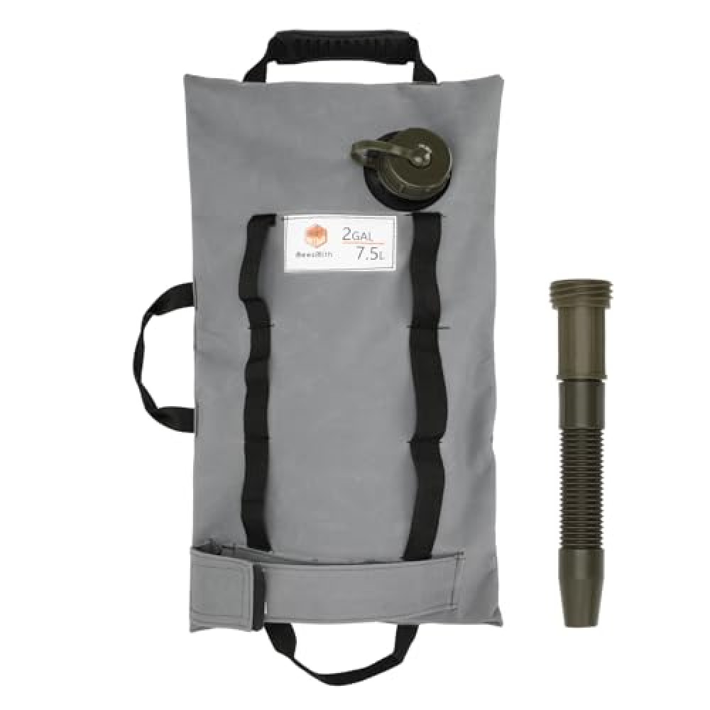 BeesMith Armadillo Bag, 2 Gallon Double Wear Resistant Collapsible Multi-Purpose Water Bag for Safe Transport of Liquids for Motorcycles, ATVs, UTVs