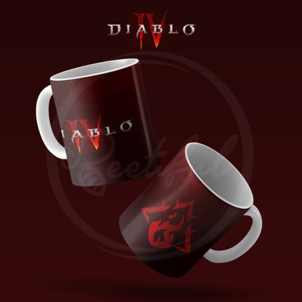 Beetiful Diablo 4 Özel Baskılı Kupa Bardak Porselen Resimli Baskı - Açık Kahve Oto Boyaları Fiyatı