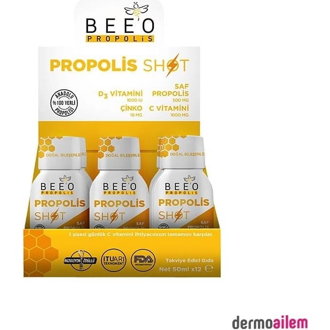 Bee&You Bee & You Phenolix Propolis D3+Çinko+ C Vitaminli 50MLX 12 Shot Diğer Fiyatı