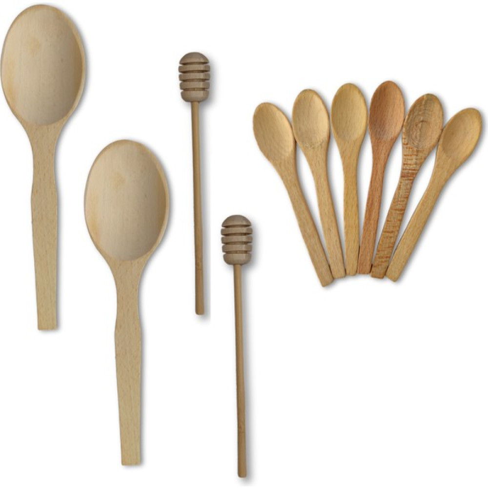 Bef Craft 10 Parça Ahşap Tahta Kaşık Seti 2 Adet Karıştırma Kaşığı 2 Adet Bal Kaşığı 6 Adet Baharat Ölçek Kaşığı Çınar Ağacı Tahta Set Çatal / Kaşık / Bıçak Takımları Fiyatı