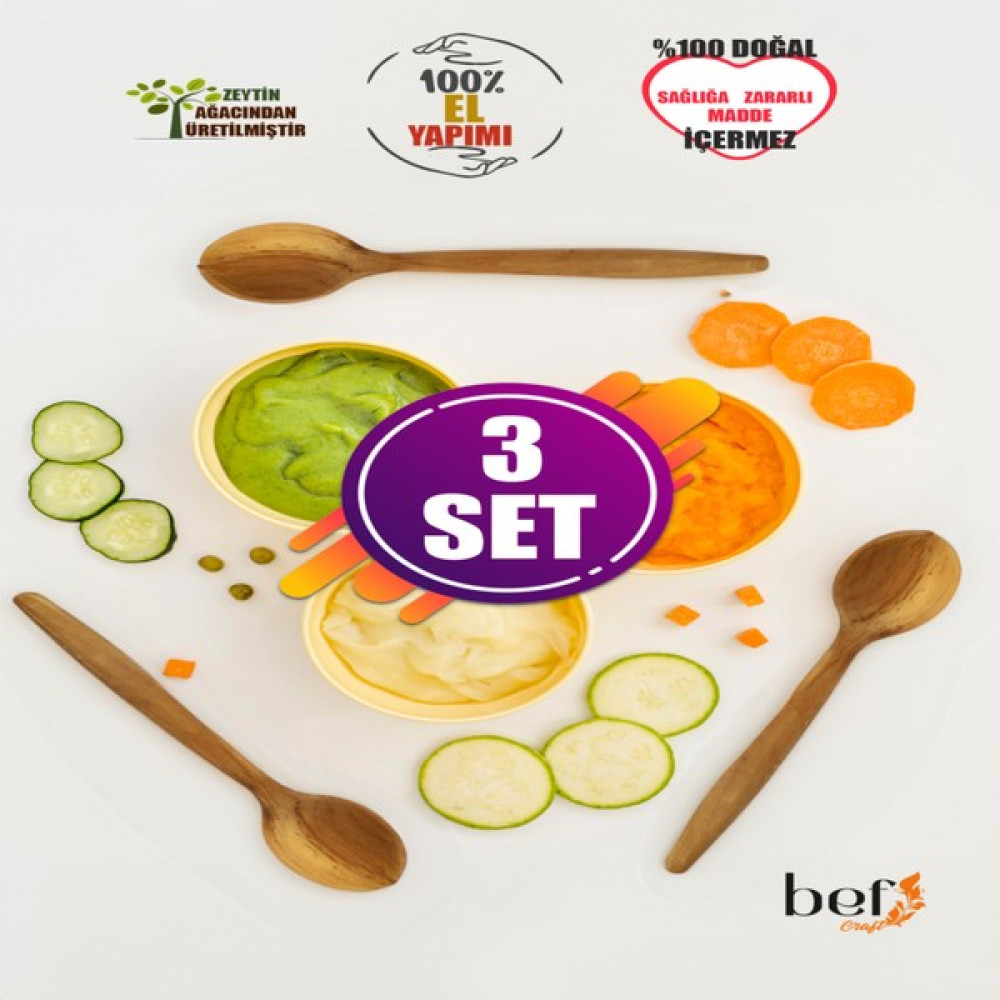 Bef Craft 13 cm Küçük Doğal Zeytin Ağacı Küçük Mama Kaşığı Tatlı Kaşığı Şeker Kaşığı Bebek Mama Kaşığı - Ahşap Çatal / Kaşık / Bıçak Takımları Fiyatı