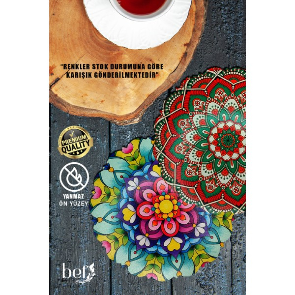Bef Craft Ahşap 2'li Otantik Desenli Nihale Kaymaz Taban Çaydanlık Dev Boy 17 cm Çay / Çaydanlık Setleri Fiyatı