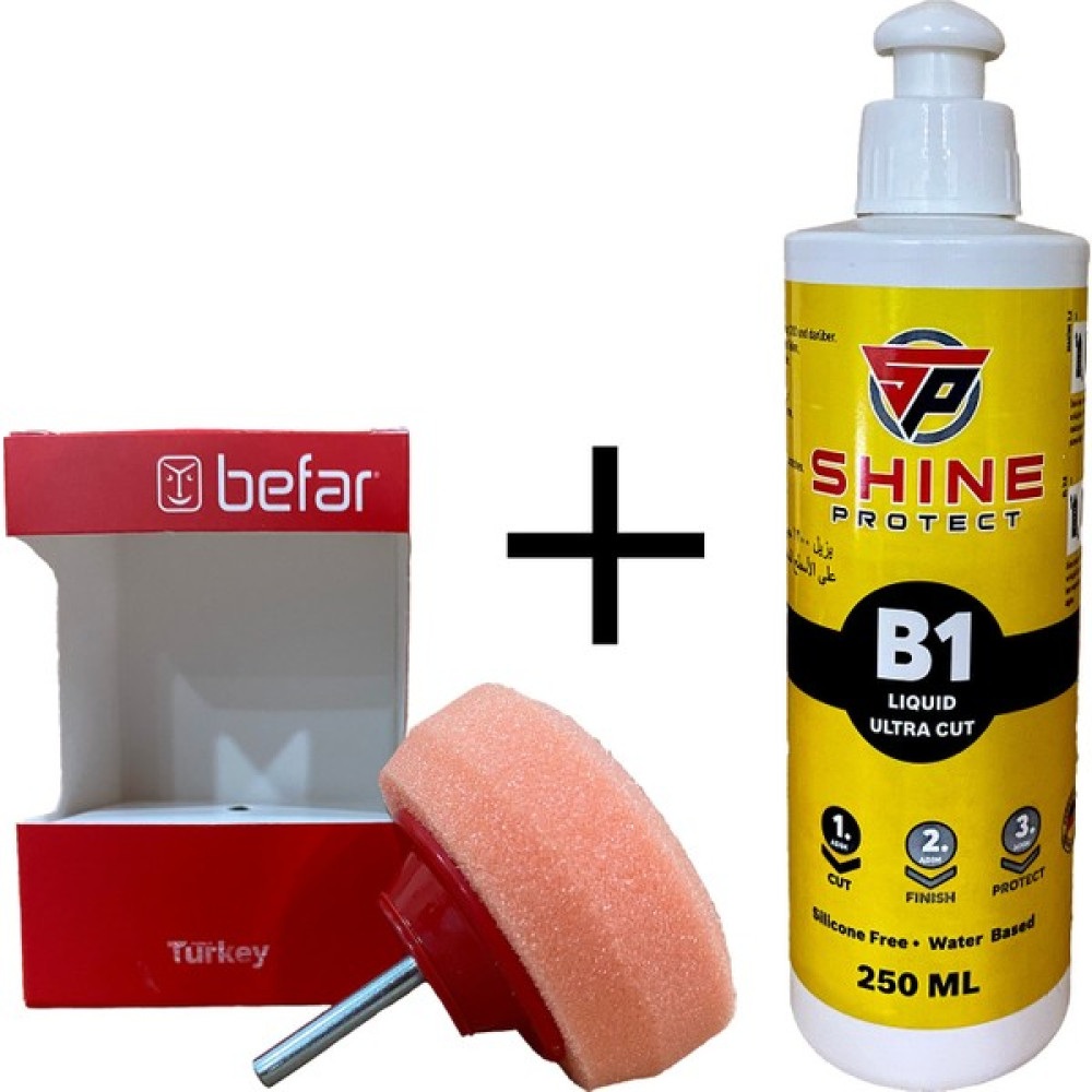 Befar Far Temizleme Süngeri ve 250 ml Çizik Giderici Pasta Oto Çizik Giderici Fiyatı