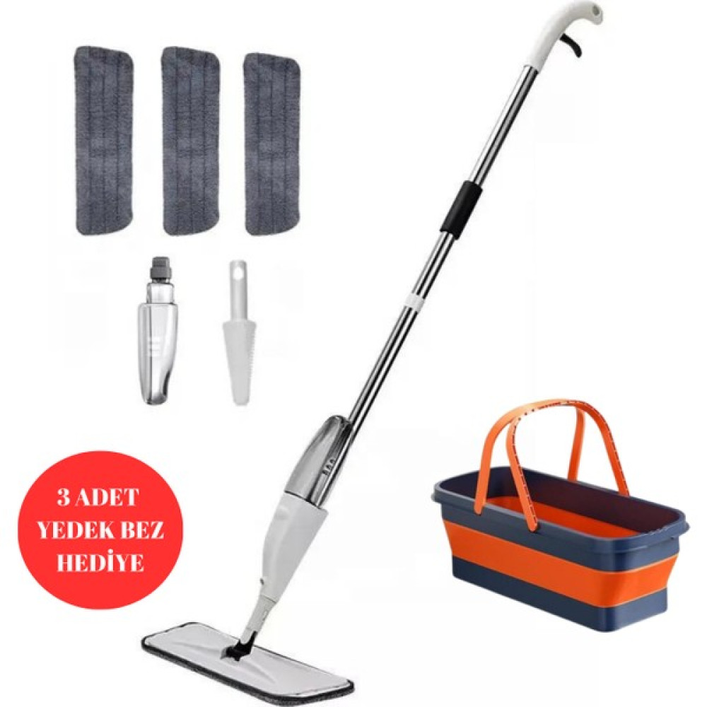 Befto Home Sprey Mop Set ve Tekerlekli Katlanır Kova 3 Adet Yedek Bez Hediye Temizlik Malzemeleri Fiyatı