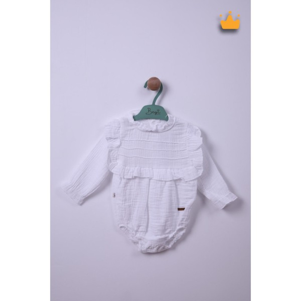Begisa Kız Bebek Çocuk Müslin Fırfırlı Badi Bayramlık 22412 Bebek Body Fiyatı
