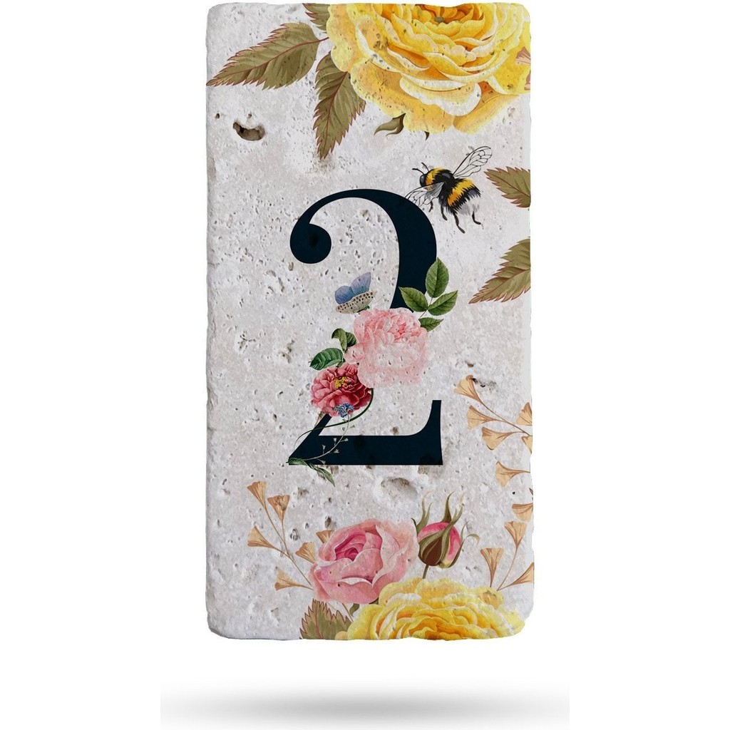 Begoloni Doğal Taş Kapı Numarası, Uv Baskılı Kapı Numarası 7,5X15CM No:2 Diğer Fiyatı