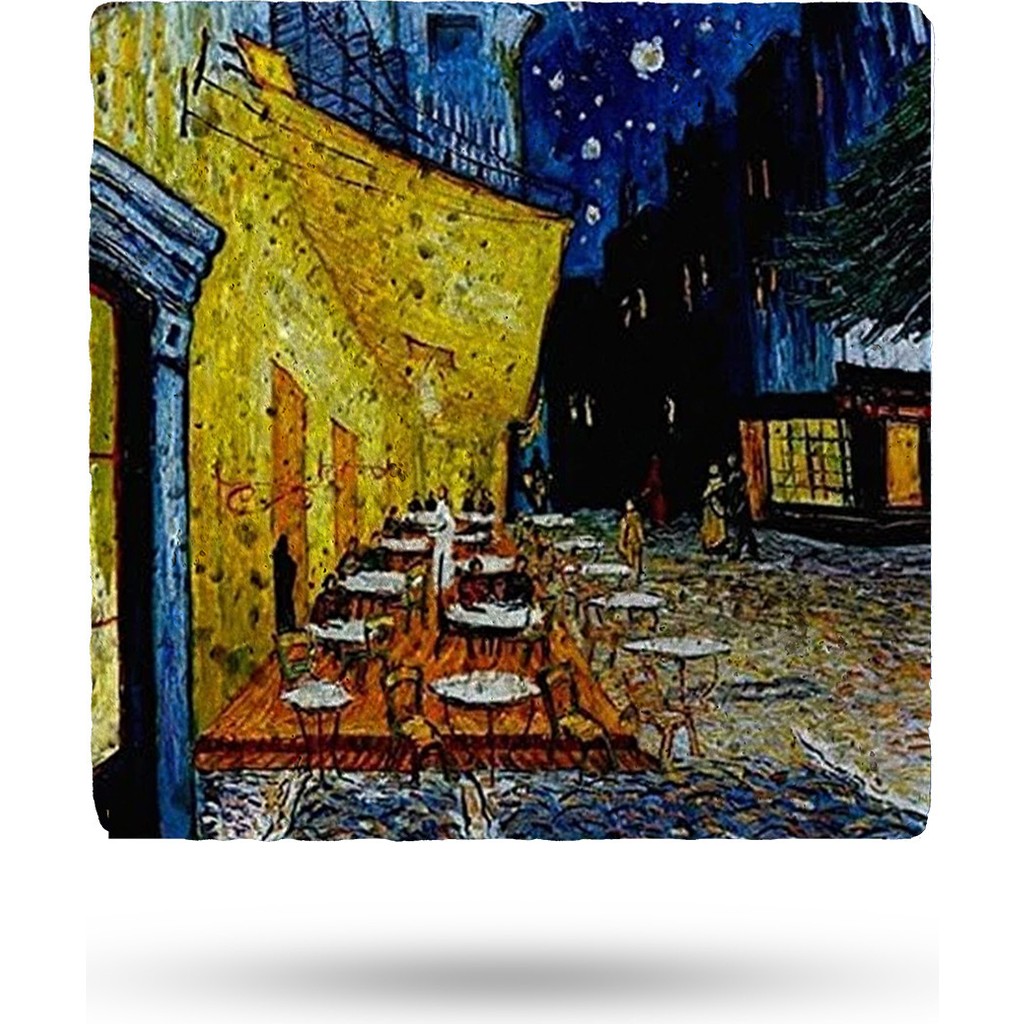 Begoloni Doğal Taş Nihale 20X20CM Van Gogh Eseri Baskılı Çaydanlık Altlığı-Tencere Tava Altlığı Tencere / Tava Setleri Fiyatı