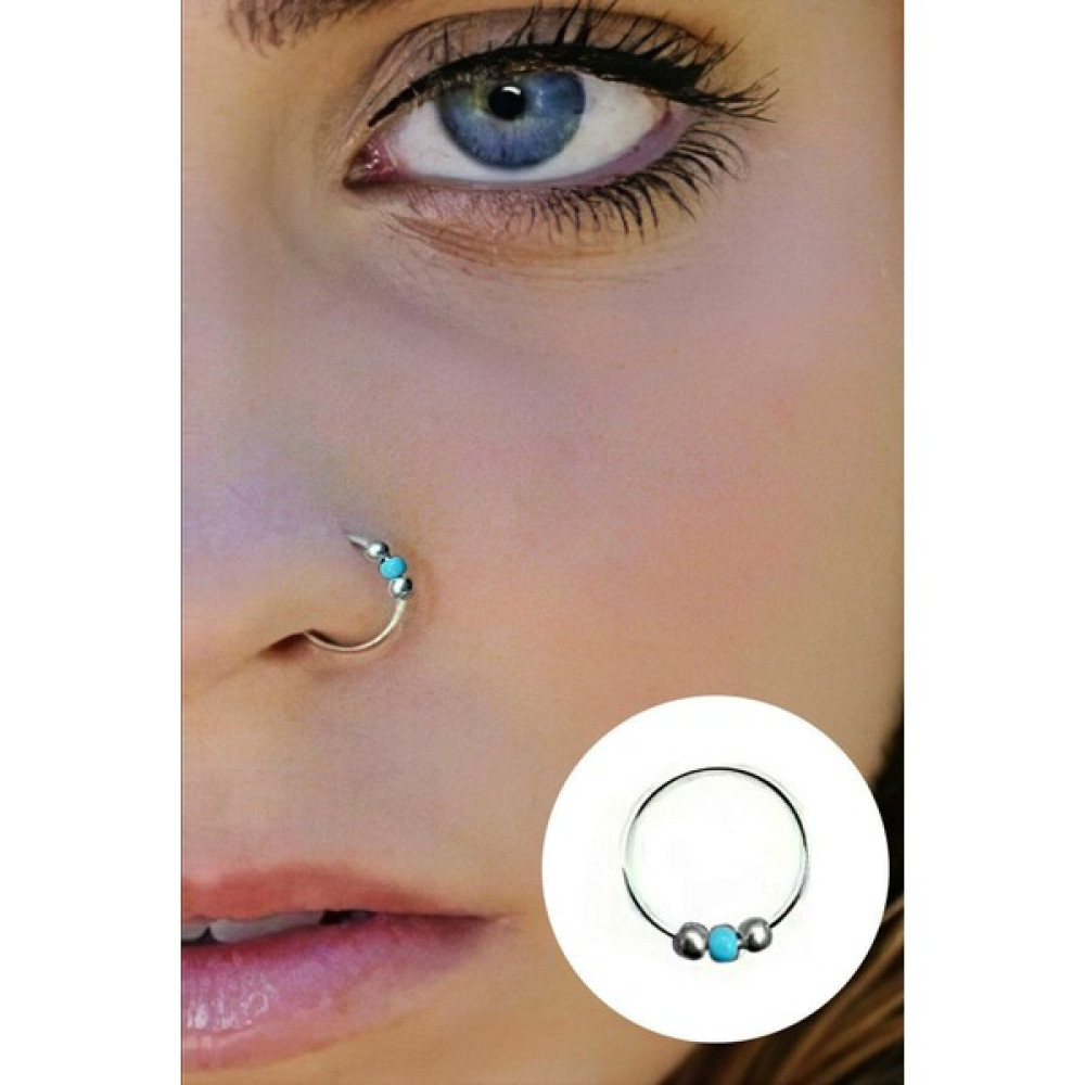 Begonia Accessories, 925 Ayar Gümüş, 3 Top Boncuklu Hızma - Turkuaz Hızma Fiyatı