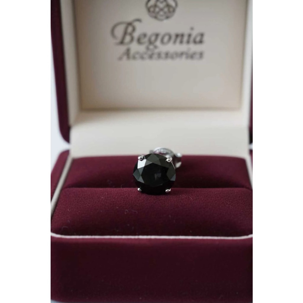 Begonia Accessories 925 Ayar Gümüş Oval Siyah Zirkon Tek Taş Küpe – Unisex Pimli | Alerji Yapmaz | 1 Adet (Çift Değil) - 5 mm SSD / Solid State Drive Fiyatı
