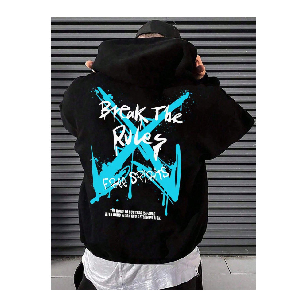 BEGRİFF Unisex Break The Rules Yazılı Sweatshirt 4XL Beden Bayan Sweatshirt Fiyatı