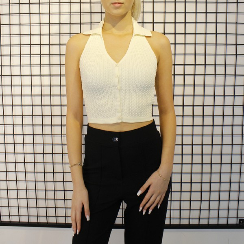 Begx Butik Saç ÖRgü Sırtı AçIk Crop Bluz Bluz Fiyatı