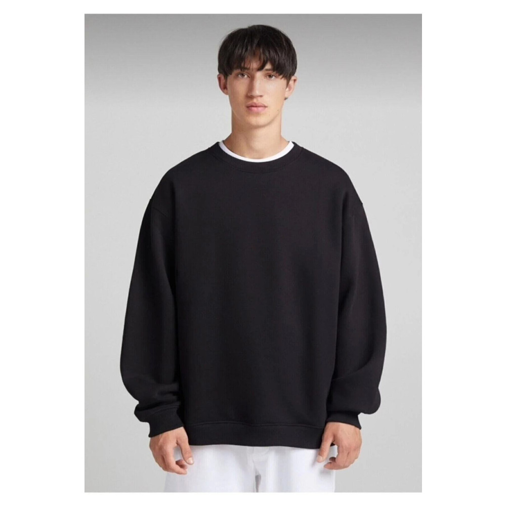 Behalf Pamuklu Unisex Oversize Basic Bisiklet Yaka Sweatshirt 2XL/3XL Beden Bayan Sweatshirt Fiyatı