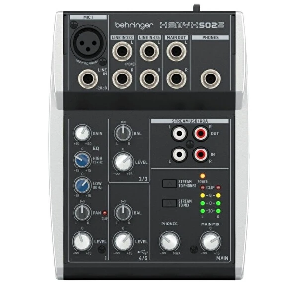Behringer Xenyx 502S Analog 5 Girişli USB Mikser Mikserler Fiyatı
