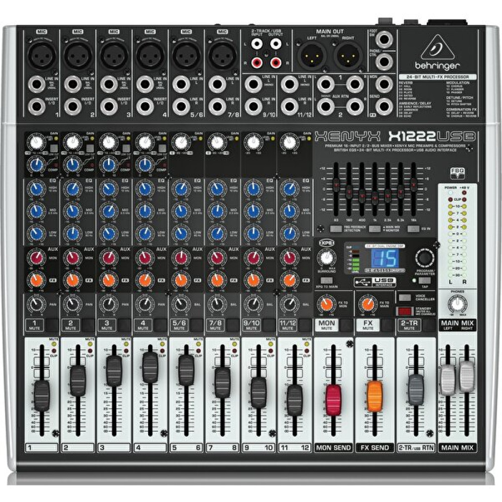 Behringer Xenyx X1222USB 12-Kanal Analog USB Deck Mixer Stüdyo ve Sahne Ekipmanları Fiyatı