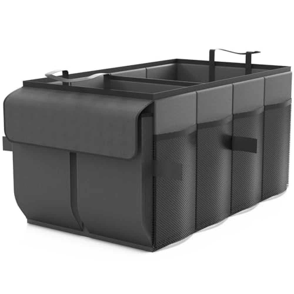 Beicarin Car Trunk Organizer Storage Box - Collapsible Car Boot Organizer Tidy Cargo Storage Box Car Accessories for SUV, MPV, Van, Size M, Black