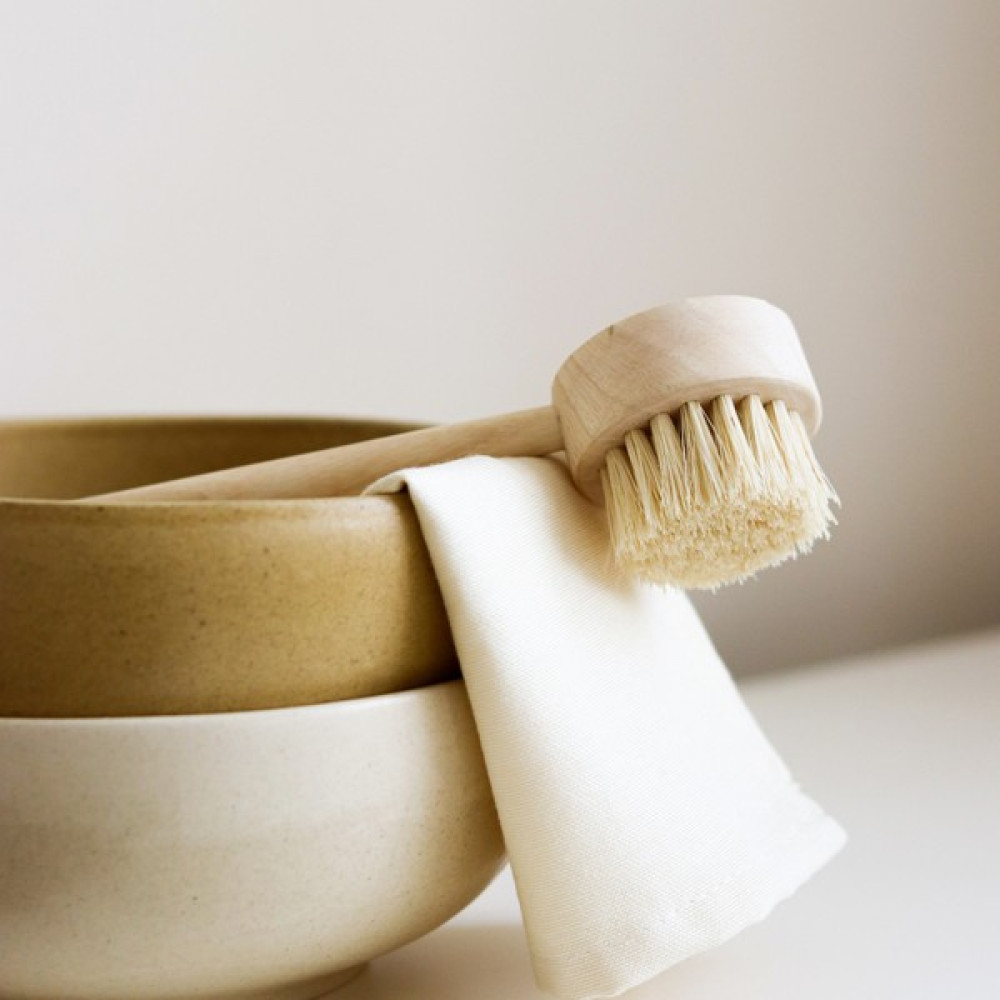 Beige and Stone Ahşap Çok Amaçlı Bulaşık Fırçası Bulaşık Yıkama Fiyatı