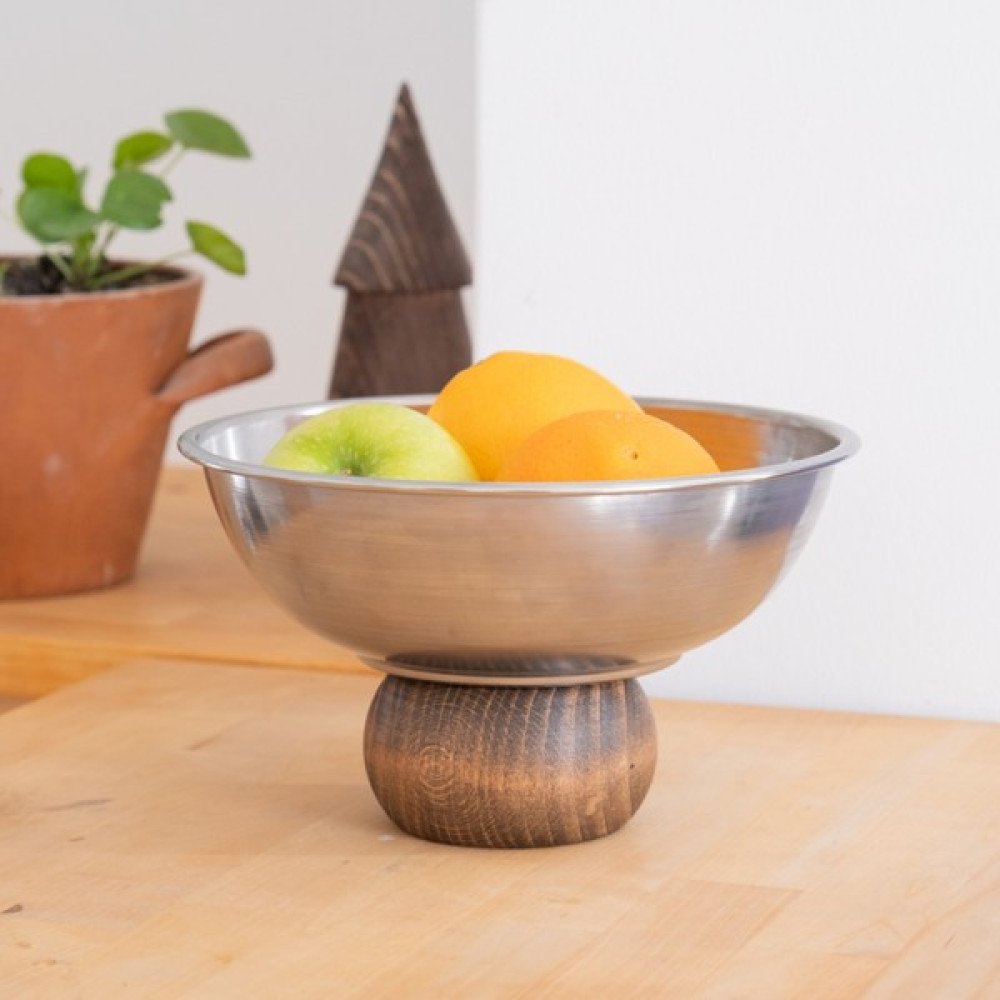 Beige & Stone Ahşap Ayaklı Metal 22 cm Salata Kısır Meyve Sunum Kasesi Kase Fiyatı