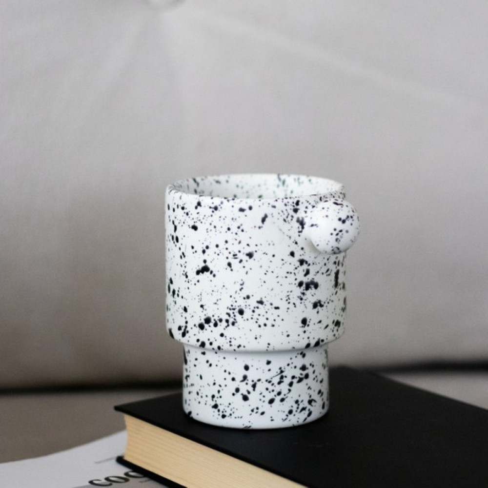 Beige&Stone Colorfull Coffe Collection Top Kulplu El Yapımı Seramik Kupa - Siyah - Beyaz Fincan / Bardak / Kahve Takımı Fiyatı