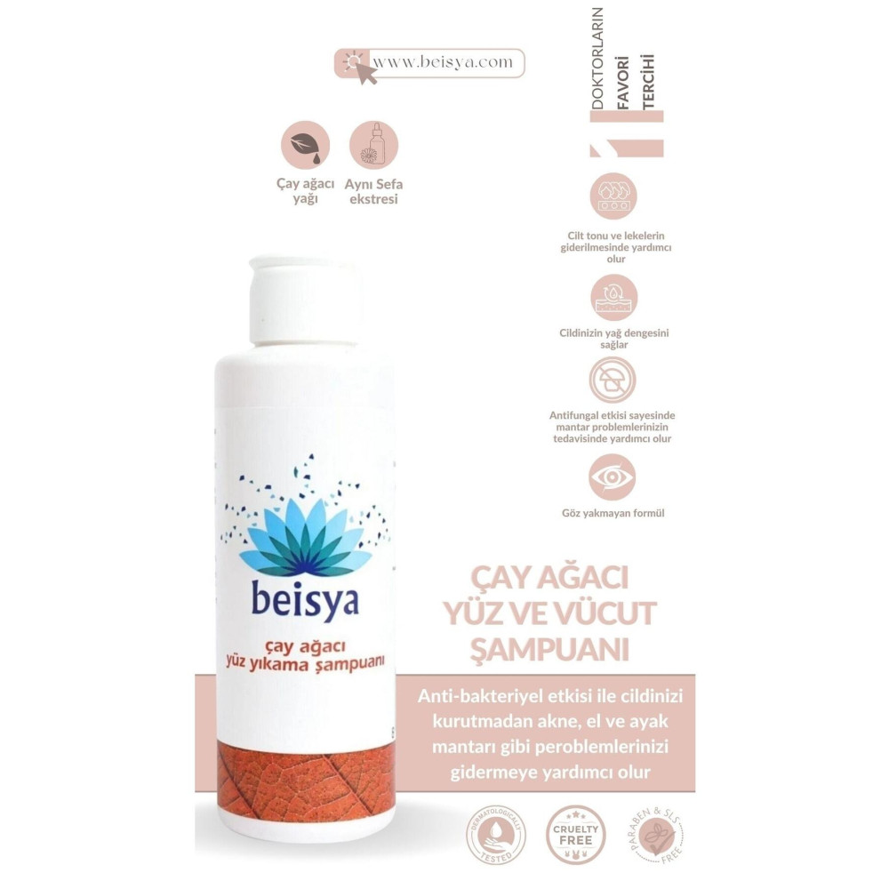 Beisya Çay Ağaçlı Yüz Yıkama Şampuanı 150 ml Şampuan ve Saç Kremi Fiyatı