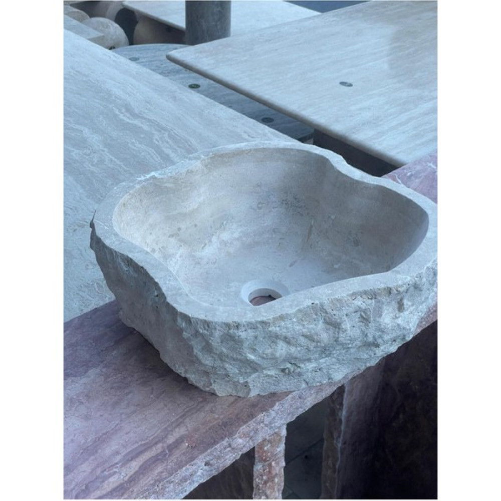 Bej Traverten Doğal Taş Patla Model Lavabo Oto Boyaları Fiyatı