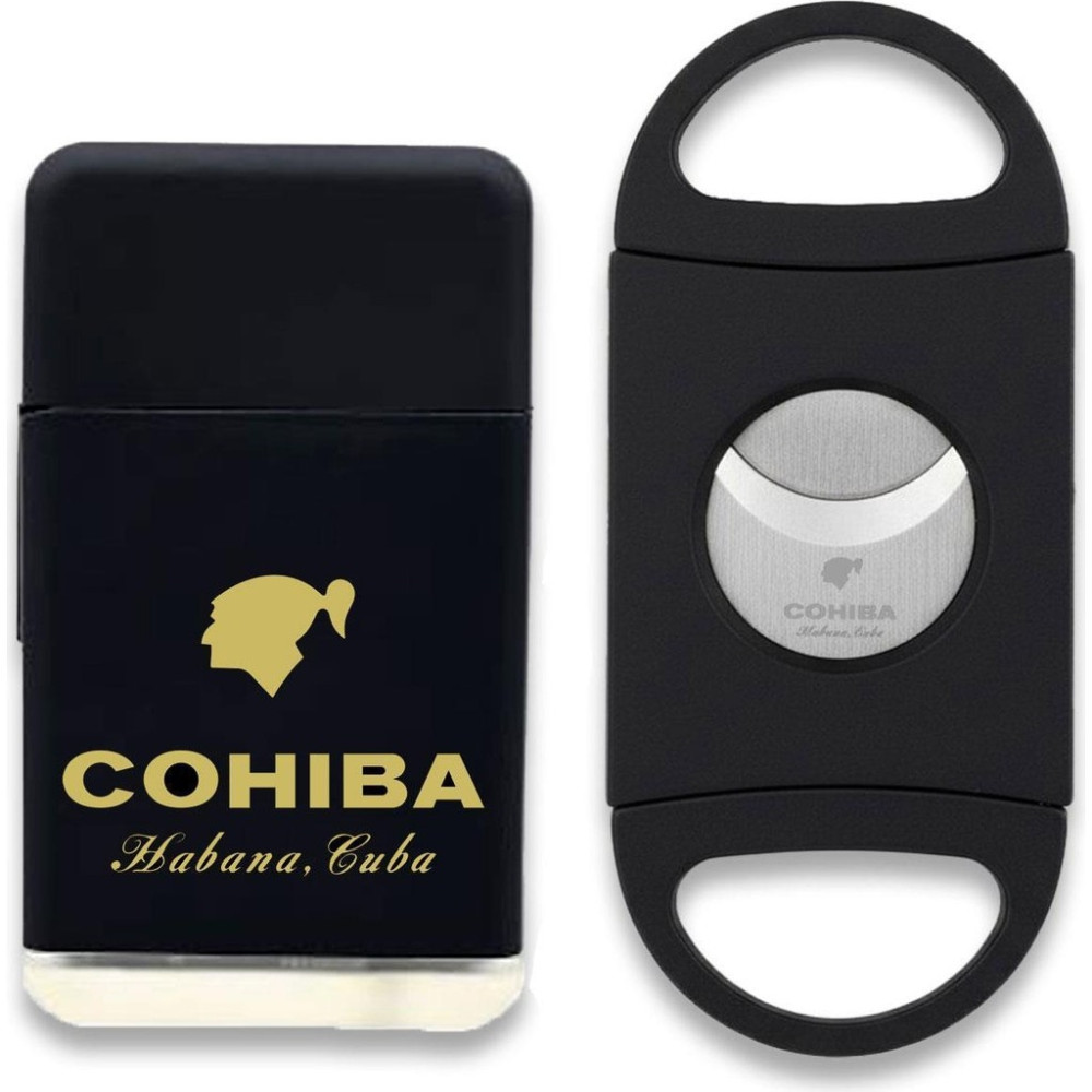Bek Tobacco Cohiba Plastik Jet Alev Puro Çakmağı Kesici Seti Siyah Çakmak Fiyatı