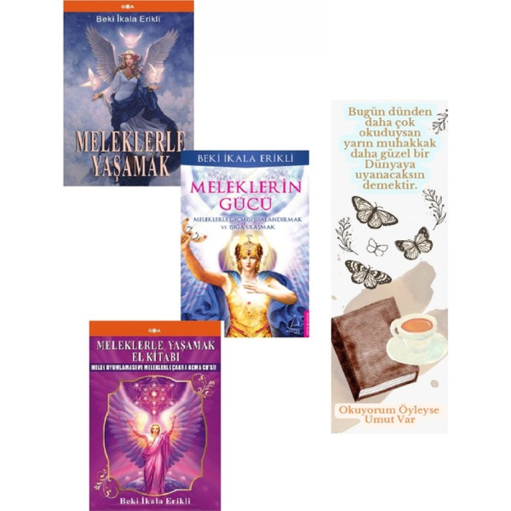 Beki Ikala Seti - Meleklerle Yaşamak + Meleklerin Gücü + Meleklerle Yaşamak El Kitabı (2. El Kitap Seti) + Okuyorum Öyleyse Umut Var Ayraç Hediye Zihinsel Gelişim Kitapları Fiyatı