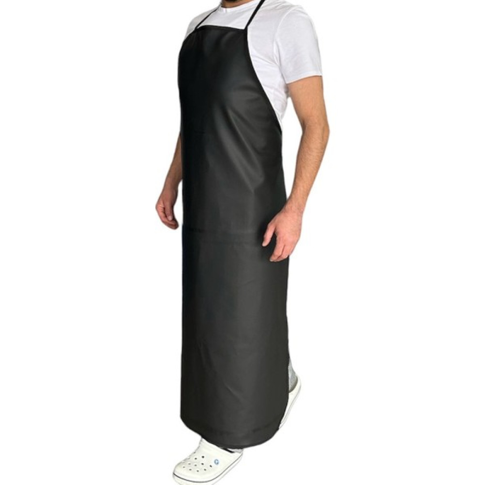 Bekiz Tela Aşçı Kepleri Su Geçirmez Suni Deri Bulaşık Önlüğü Siyah Lüx (Kopmaz Biyeli) - 70 x 120 cm Mutfak Önlüğü Fiyatı