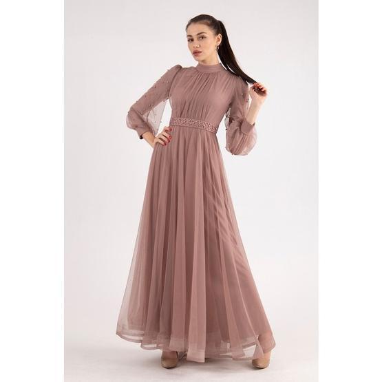 Belamore 1024306.34 Vizon Kadın Elbise