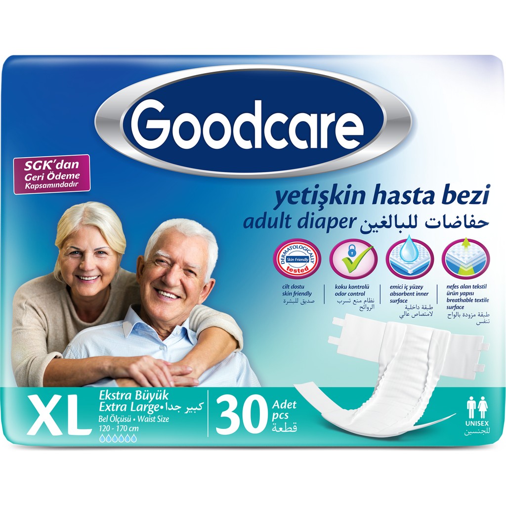 Belbantlı Yetişkin Hasta Bezi XL Beden Extra Büyük 30'lu - Beyaz Hasta Bezleri ve Temizliği Fiyatı