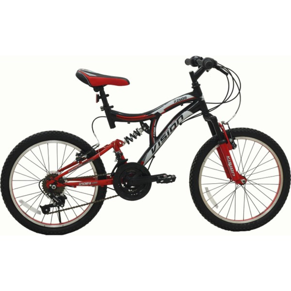 Belderia Vision Kings 20" Jant Microshift (3*7) Vites V-Fren Siyah-Kırmızı Çocuk Bisikleti Çocuk Bisikletleri Fiyatı
