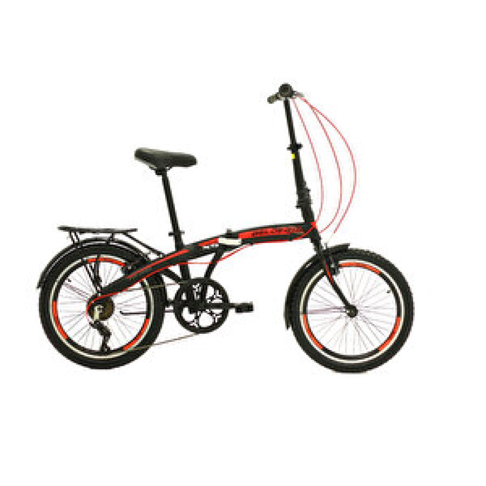 Belderia X5 Steel 20" Jant Shimano Microshift(7s) Vites V-fren Katlanabilir Bisiklet Siyah - Kırmızı Bisikletler Fiyatı