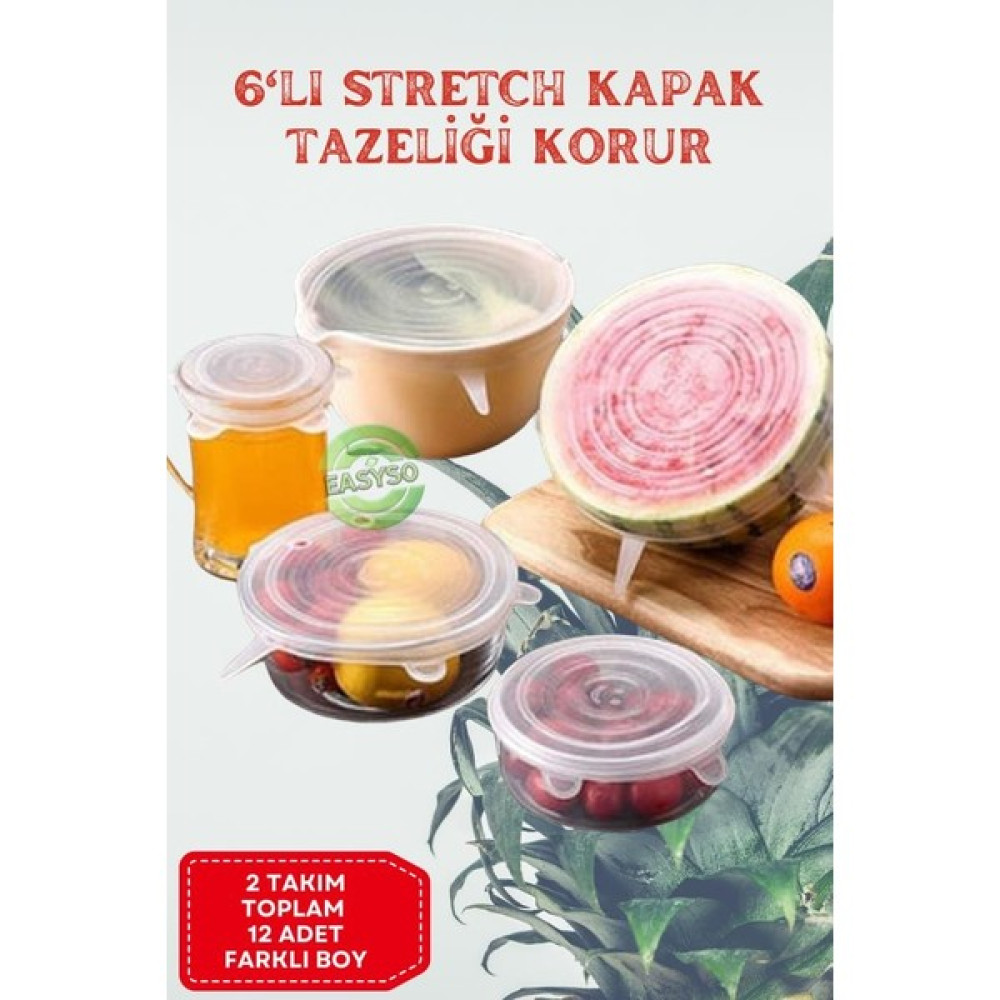 Beleşe 2 Set Home Silikon Streç Kapak 6'lı Kapak Gıda Koruyucu Tencere Tabak Bonesi - 1 Adet Mutfak Gereçleri Fiyatı