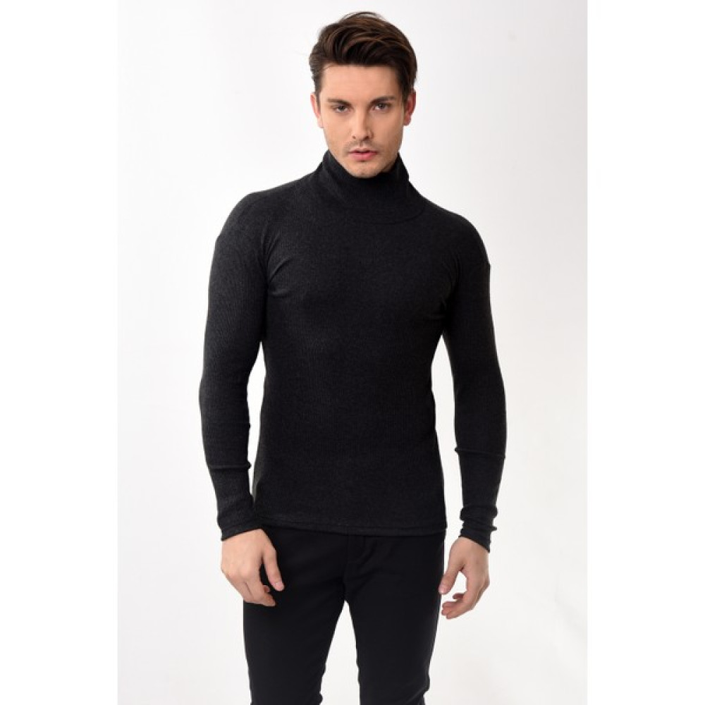 Belifanti Collection Erkek Balıkçı Yaka Boğazlı Slim Fit Kazak Füme Erkek Kazak & Süveter & Triko Fiyatı