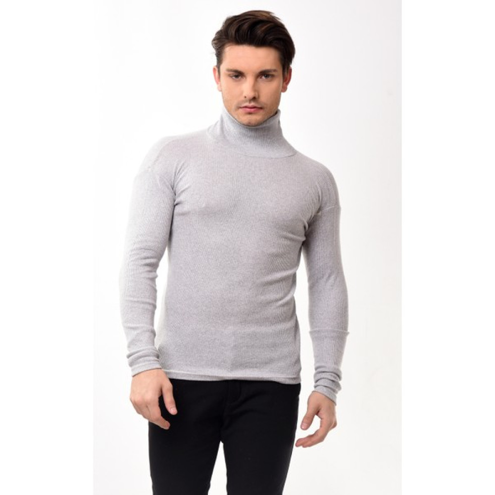 Belifanti Collection Erkek Balıkçı Yaka Boğazlı Slim Fit Kazak Gri Erkek Kazak & Süveter & Triko Fiyatı