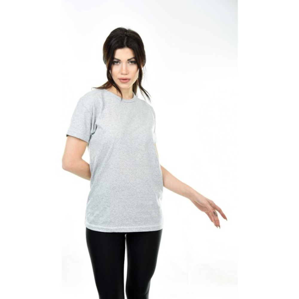 Belifanti Collection Kadın Basic Bisiklet Yaka Kısa Kollu T-Shirt Tişört Gri Bayan T-shirt Fiyatı