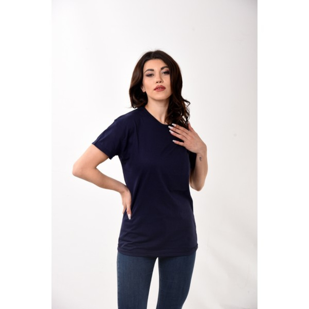 Belifanti Collection Kadın Basic Bisiklet Yaka Kısa Kollu T-Shirt Tişört Lacivert Bayan T-shirt Fiyatı