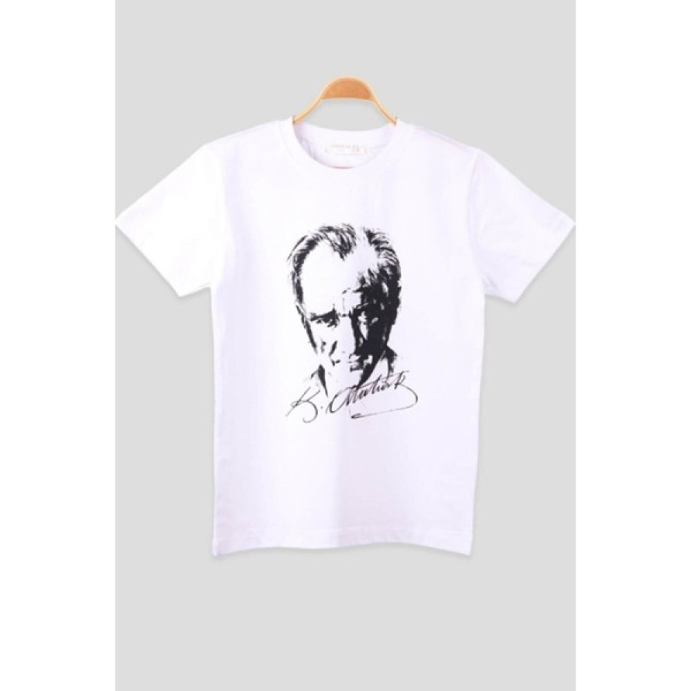 Belifanti Collection Unisex Beyaz Atatürk Imza Baskılı Tişört Tshirt Erkek T-shirt Fiyatı