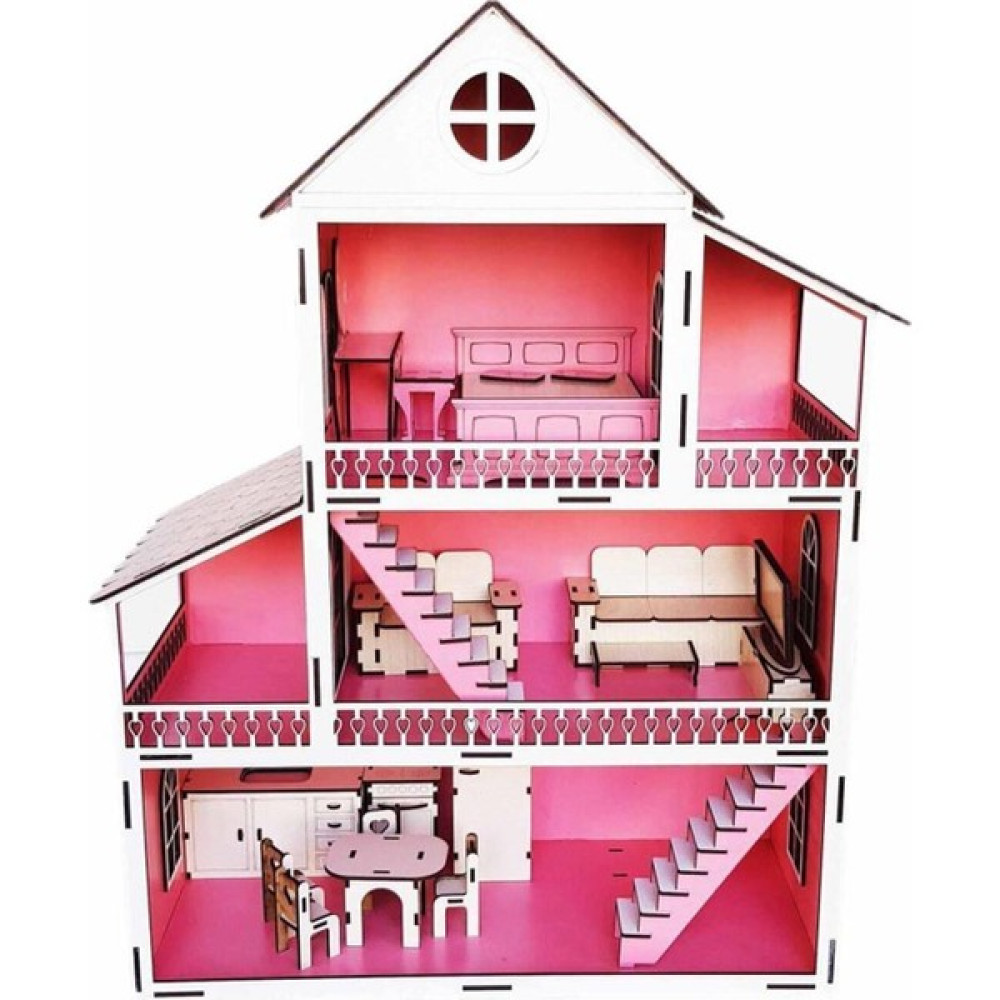 Belinay Çocuk Dünyası Ahşap Oyuncak Ev Portatif Bebek Evi Lol Bebek Barbie Uyumlu Ev Bebek Oyuncakları Fiyatı