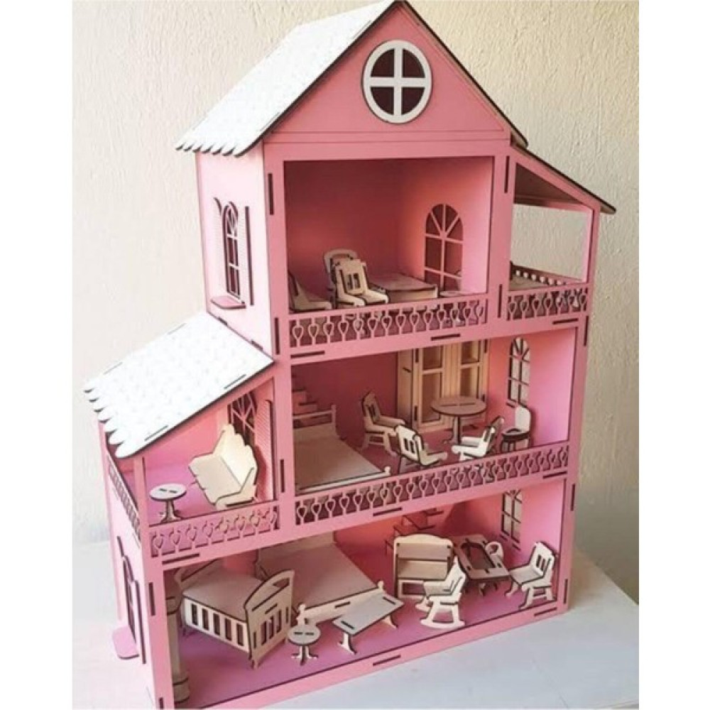 Belinay Çocuk Dünyası Barbie Oyun Evi Mobilyalı Bebek Uyumlu Bebek Oyuncakları Fiyatı