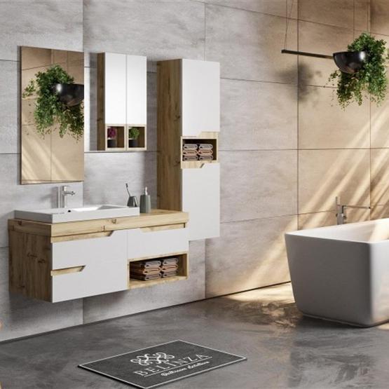 Belinza BLNZMO030 115 cm Modena Banyo ve Boy Dolabı