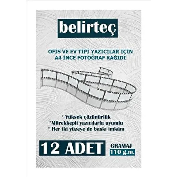 Belirteç A4 İnce Ipeksi Kuşe Fotoğraf ve Sertifika Kağıdı 110 gr 12 Adet Ofis ve Ev Tipi Yazıcılar İçin Evcil Hayvan Ürünleri Fiyatı