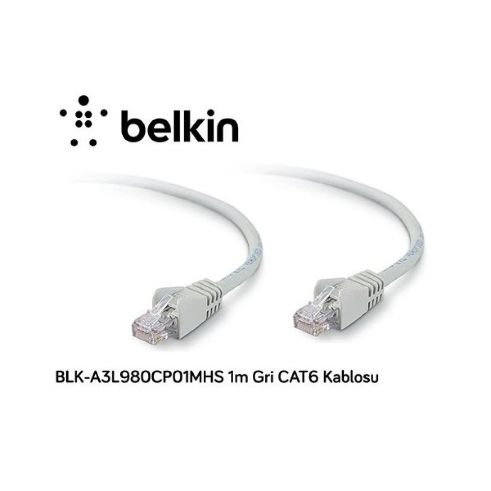 Belkin Blk-A3l980cp01mhs 1M Gri Cat6 Kablosu Oto Boyaları Fiyatı