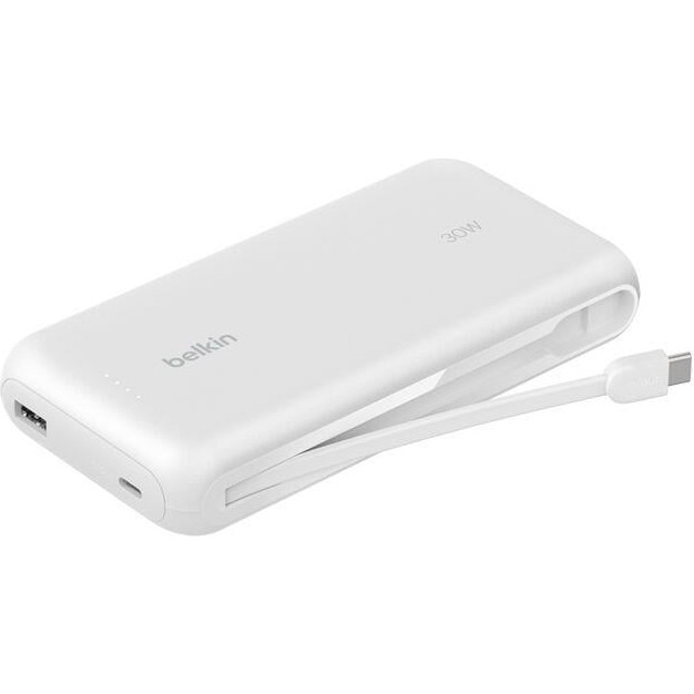 Belkin BPB024FQWH Boostcharge 20.000 Mah 30W Entegre Usb-C Kablolu Powerbank – Beyaz - Altın Taşınabilir Şarj Cihazı - Powerbank Fiyatı