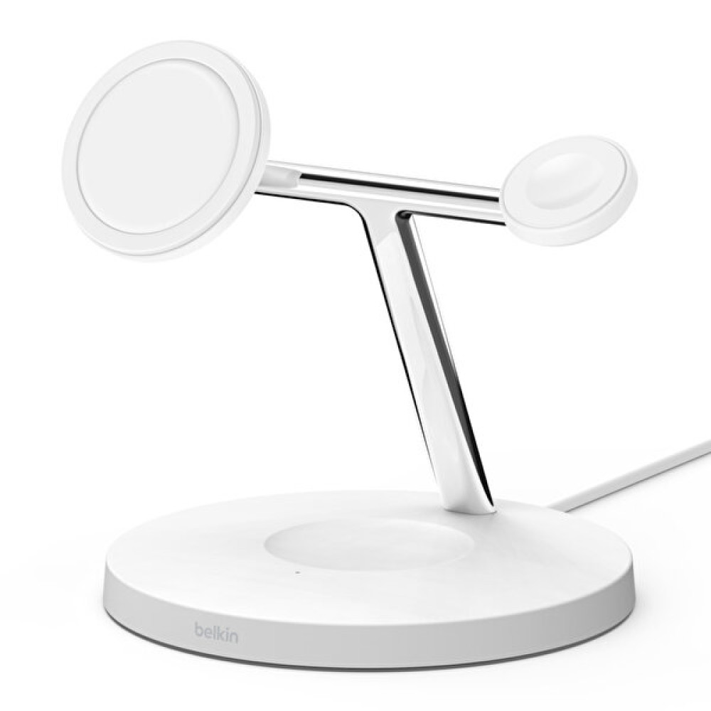 Belkin Magsafe 15W 3'ü 1 Arada Beyaz Kablosuz Şarj Aleti Cep Telefonu Şarj Cihazı Fiyatı