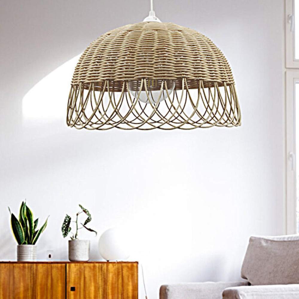 Belkıs Rattan Bambu Rattan Hasır Rafya Jüt Ip Sarkıt Avize 35 cm Avize Fiyatı